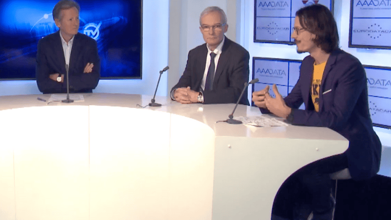 Albert MEIGE sur un plateau TV