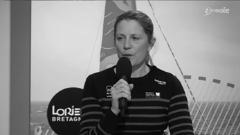 Intervention de Samantha DAVIES pour le café de la marine ©Initiatives coeur